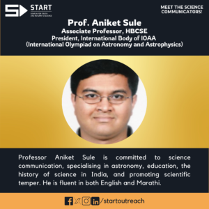Meet Prof. Aniket Sule, the luminary of #sciencecommunication! With an unwavering passion for #astronomy, #education, and the fascinating #history of science in #India, Prof. Sule brings an unparalleled blend of expertise and enthusiasm to the forefront. His knack for articulating intricate scientific concepts with clarity and charm sets him apart, making him a shining beacon in both #English and #Marathi science communication spheres. #Science #Tech #Knowledge #Facts #Scicomm #IndiaScience #KnowledgeIsPower #Astrophysics